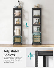 Heavy Duty Shelving Unit 37 cm Wide Holds Up To 400 kg Greige and Black by Songmics