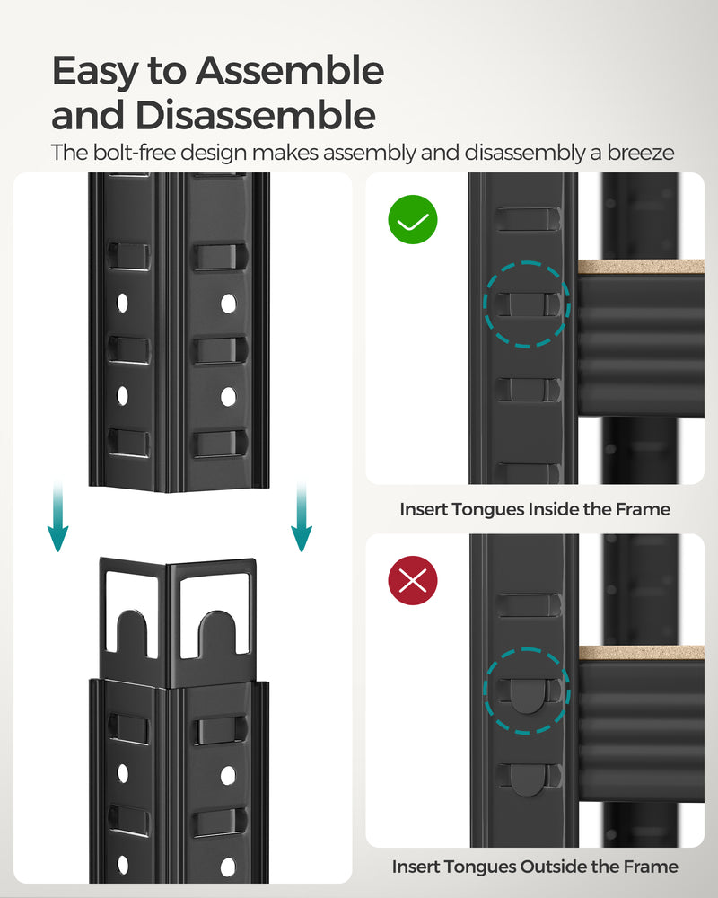 90x40x180cm Heavy Duty Garage Racking Units with 875 kg Capacity Each by Songmics (Set of 2)