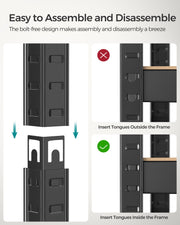 Set of 2 Heavy Duty 4 Tier Steel Shelving Units for Garage and Home Storage by Songmics