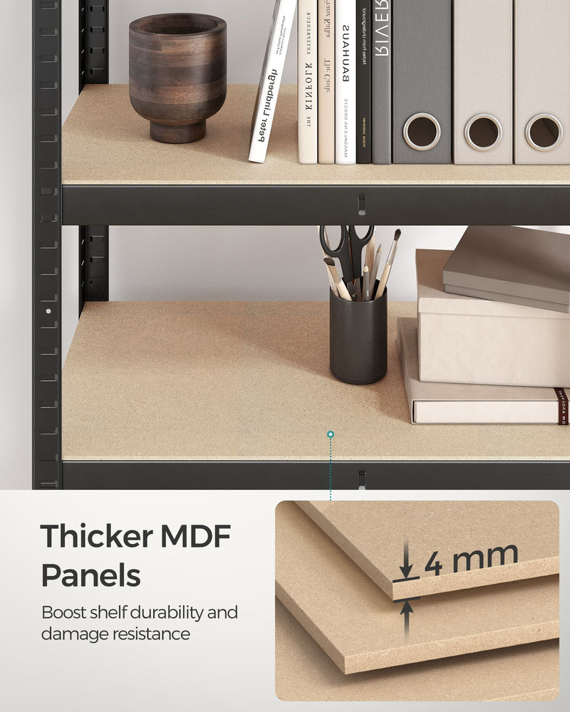 Set of 2 Heavy Duty 4 Tier Steel Shelving Units for Garage and Home Storage by Songmics