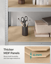 100x50x200cm Set of 2 Heavy Duty Steel Shelving Units with Adjustable Shelves for Garage Storage by Songmics