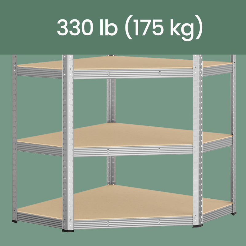 5 Tier Corner Shelf Heavy Duty Metal Storage Unit for Garage or Shed by Songmics