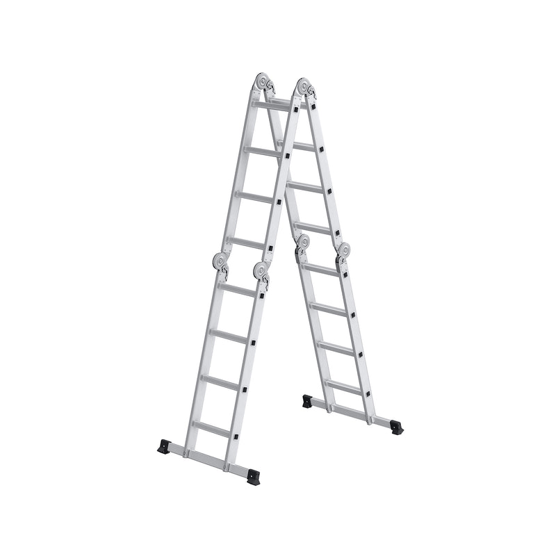 Multi Purpose Folding Ladder 16 Step Aluminium Extendable Design 430 cm Long by Songmics