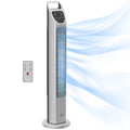 31 Inch Oscillating Tower Fan with Remote and Timer for Home or Office Use, Silver