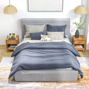 Set of 2 Bedside Tables with Drawer and Shelf Ideal for Bedroom or Lounge Walnut Brown