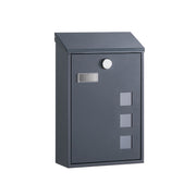 Wall Mounted Lockable Post Box Weatherproof Steel Mailbox 11.5 x 25.5 x 39.5 cm by Songmics