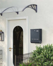 Wall Mounted Letter Box for Outdoor Use in Anthracite Grey with Lockable Lid by Songmics