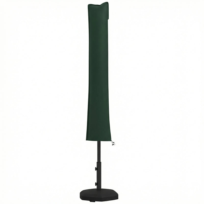 Umbrella Cover Waterproof Protection for Garden Parasol with Zip and Buckle Green Outsunny