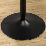 Round Two Seater Dining Table Minimalist Design Ideal for Small Spaces Black