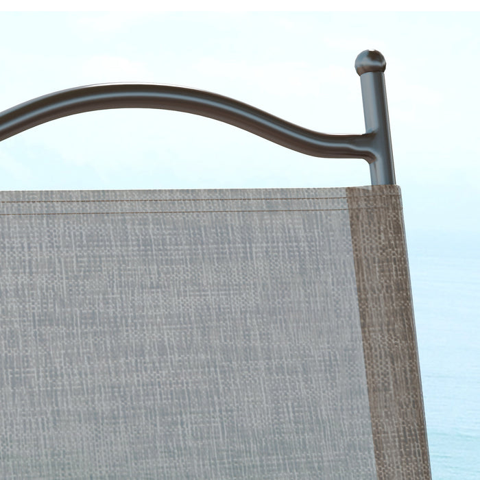 Set of 2 Folding Garden Chairs with Breathable Mesh Seats in Mixed Brown by Outsunny