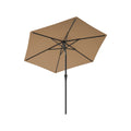 Taupe Garden Parasol UPF50+ Polyester Tilting Canopy With Crank Handle by SONGMICS Songmics