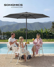 Grey Garden Umbrella With Tilting UPF50+ Canopy by SONGMICS Songmics