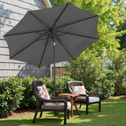 3 Metre Garden Parasol UPF 50 Plus Outdoor Umbrella Sun Shade for Patio by Songmics