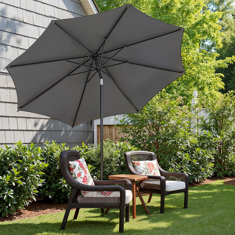 3 Metre Garden Parasol UPF 50 Plus Outdoor Umbrella Sun Shade for Patio by Songmics