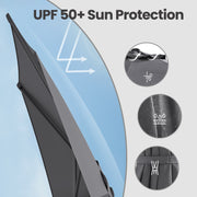 3 Metre Garden Parasol UPF 50 Plus Outdoor Umbrella Sun Shade for Patio by Songmics