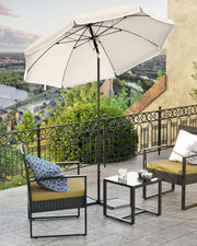 Beige Beach Parasol with UPF 50+ Tilting Canopy 1.8 m by SONGMICS Songmics