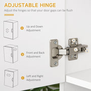 Freestanding Kitchen Storage Cabinet With Drawer And Adjustable Shelves For Dining Room White