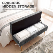 Ottoman storage bench - Grey