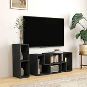 Black Extendable TV Stand for TVs up to 75 Inches with Storage Shelves by HOMCOM