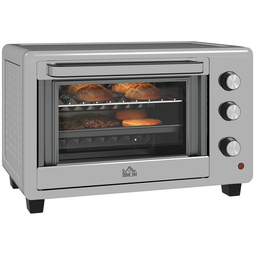 30L Mini Electric Oven with Adjustable Temperature and Accessories for Small Kitchens Silver