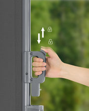 Grey Extendable Side Awning 200 x 400 cm UV Resistant Privacy Screen for Garden by Songmics