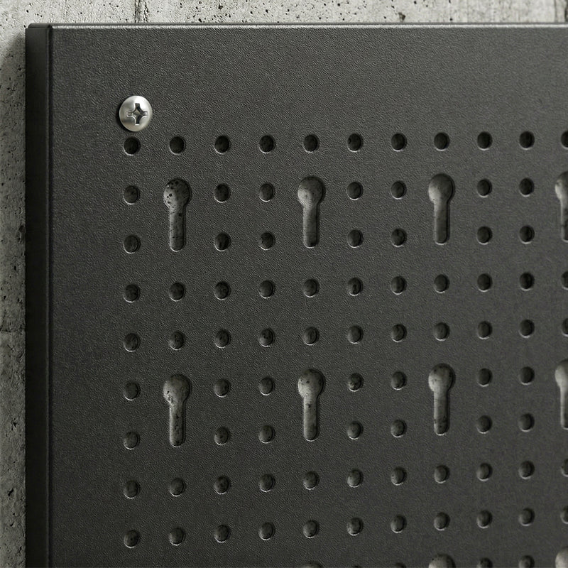 Steel Wall-Mounted Pegboard Tool Organiser Set for Garage or Shed Storage Black Red Homcom