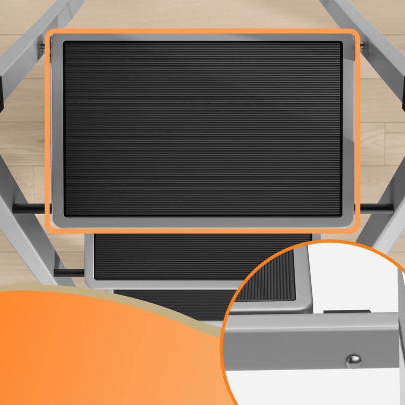 4 Step Folding Ladder with Safety Lock and Anti Slip Feet for Home and DIY Use by Songmics