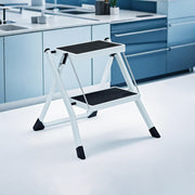 2 Step Folding Ladder with Safety Lock Non Slip Steps for Home and Office by Songmics