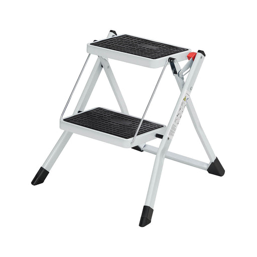Two Step Folding Ladder with Anti Slip Treads for Home and Kitchen by Songmics