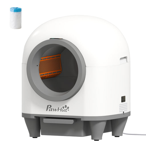 Extra Large Self Cleaning Cat Litter Tray with App Control and Odour Removal, Grey