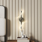 Black Spiral LED Wall Lights 2 Pack with Adjustable Colour Temperature for Indoor Use