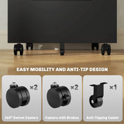 Black Metal Mobile File Cabinet with Lockable Drawers and Wheels for Home Office by Vinsetto