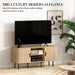 Oak TV Stand Cabinet for TVs up to 55 Inches with Storage Shelves and Cupboard by HOMCOM