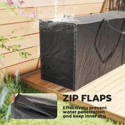 Black 720L Waterproof Garden Cushion Storage Bag for Outdoor Furniture by Outsunny