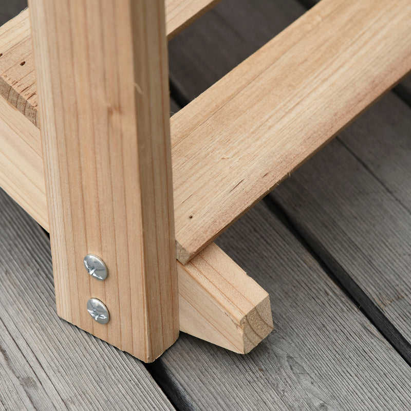 Garden dining table with weather-resistant surface for outdoor use grey AOSOM