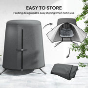 Grey Hanging Egg Chair Protective Cover 196 x 230 cm Weatherproof by Outsunny