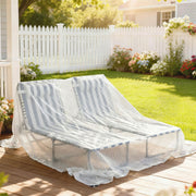 Waterproof Heavy Duty Tarpaulin for Outdoor Furniture and Car Protection 5 x 3 m White AOSOM