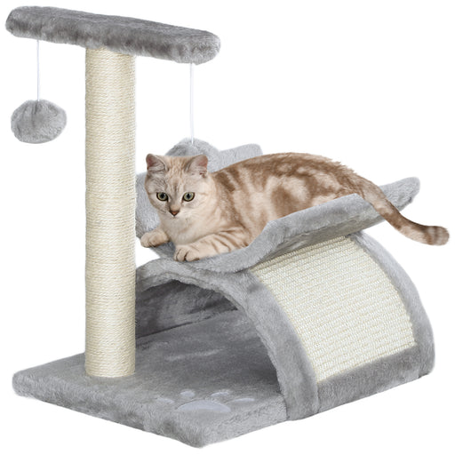 Cat Tree Tower With Rotating Top Perch Sisal Scratching Post Tunnel And Toys Grey