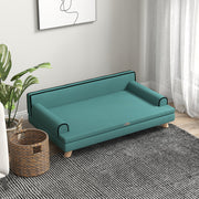 Dog Sofa with Raised Wooden Legs and Water Resistant Cover for Medium and Large Dogs Green