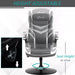 Image of a Grey Gaming Chair With Swivel Base, Adjustable Arms, Rocking Backrest, and Adjustable Height. It provides superior comfort for the ultimate gaming experience.