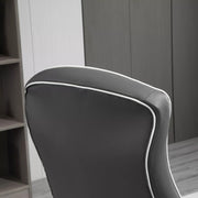 Image of a Grey Gaming Chair With Swivel Base, Adjustable Arms, Rocking Backrest, and Adjustable Height. It provides superior comfort for the ultimate gaming experience.