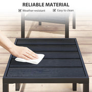Garden Bistro Set for 2 with Weather-Resistant Chairs and Table for Patio or Balcony Outsunny