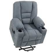 Oversized Riser Recliner Lift Chair With Remote and Cup Holder For Elderly, Grey