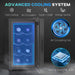 Mini Wine Fridge 8 Bottle 21L Freestanding or Under Counter with Glass Door and LED by HOMCOM