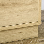 Wood Effect Chest of 4 Drawers with Rattan Weave Panels for Bedroom Storage by Homcom