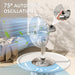 Silver Three Speed Oscillating Desk Fan with Adjustable Head