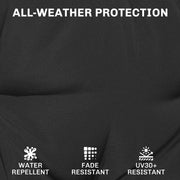 Outdoor Seat Cushions for Garden Chairs with Thick Foam and Easy Clean Covers Black Outsunny