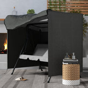 Grey Waterproof Cover for 3 Seater Swing Chair Protects Against Rain and UV Damage