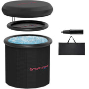 300L Portable Ice Bath Tub for Cold Water Therapy with Lid and Carry Bag by SPORTNOW