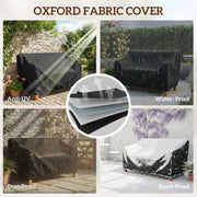 Wooden Garden Bench with Waterproof Cover for Comfortable Outdoor Seating Light Brown Outsunny